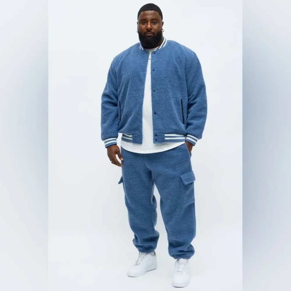 Teddy Varsity Sherpa Pant - Light Blue
